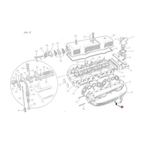 Massey Ferguson Stud Exhaust Elbow 20c - 891933M1 | OEM | Massey Ferguson parts | Exhaust & Manifold Gaskets-Massey Ferguson-Cylinder Head Components,Cylinder Head Studs & Bolts,Engine & Filters,Engine Parts,Farming Parts,Tractor Parts