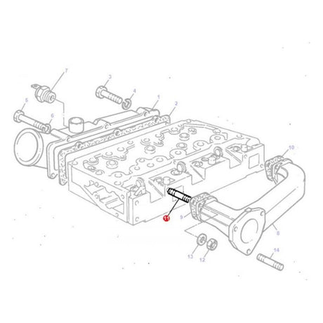 Stud Exhaust Manifold - 731327M1 - Massey Tractor Parts
