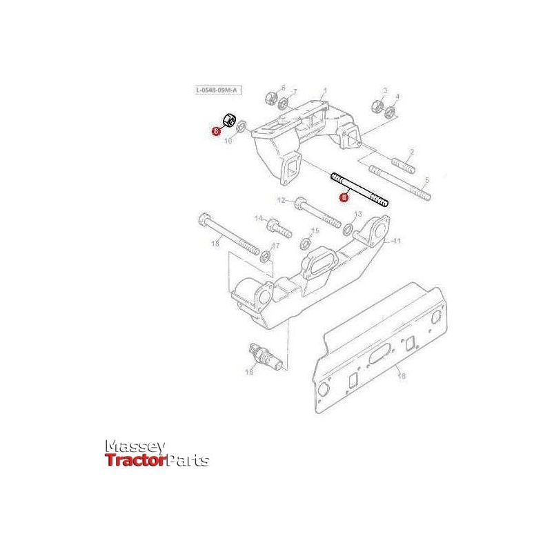 Massey Ferguson Stud Exhaust Manifold - 731659M1 | OEM | Massey Ferguson parts | Exhaust & Manifold Gaskets-Massey Ferguson-Cylinder Head Components,Cylinder Head Studs & Bolts,Engine & Filters,Engine Parts,Farming Parts,Tractor Parts