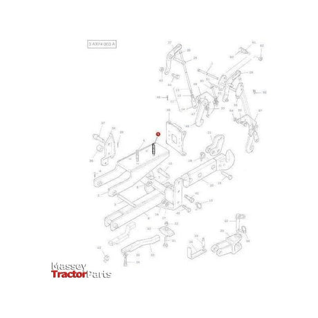 Massey Ferguson Stud Hitch - 1663963M2 | OEM | Massey Ferguson parts | Hitch Kits & Components-Massey Ferguson-Drawbars,Farming Parts,Linkage,PTO & Linkage,Swinging Drawbar Components,Tractor Parts