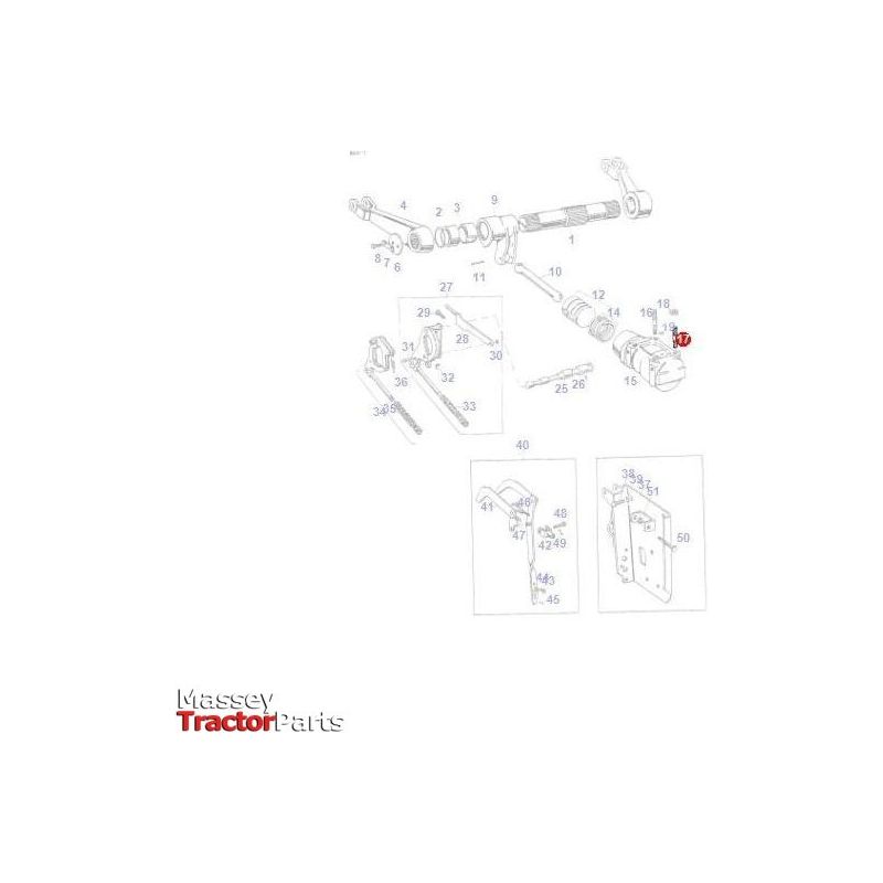 Massey Ferguson Stud Lift Cylinder - 832711M1 | OEM | Massey Ferguson parts | Linkage-Massey Ferguson-Farming Parts,Hydraulic Cylinders & Rams,Hydraulics,Tractor Hydraulic,Tractor Parts