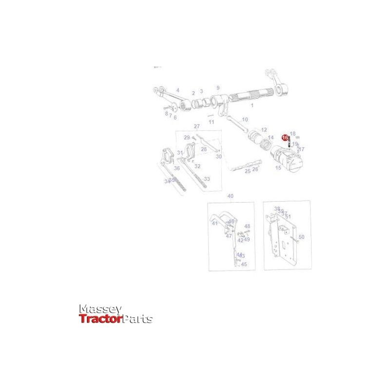 Massey Ferguson Stud Lift Cylinder - 832712M1 | OEM | Massey Ferguson parts | Linkage-Massey Ferguson-Farming Parts,Hydraulic Cylinders & Rams,Hydraulics,Tractor Hydraulic,Tractor Parts