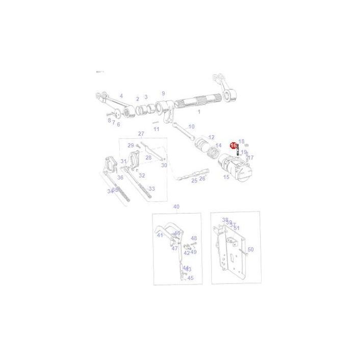 Stud Lift Cylinder - 832712M1 - Massey Tractor Parts