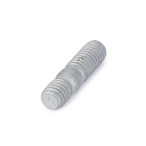 A cylindrical metal bolt with threaded ends and a smoother middle section, viewed against a plain white background. Ideal for use in Massey Ferguson 5400 Series tractors. Product Name: AGCO Massey Ferguson - Stud M6x16 - 3011669X1.