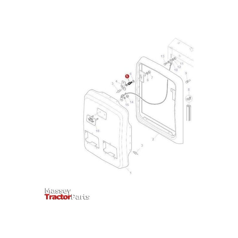 Massey Ferguson Stud Side Panel - 3581422M1 | OEM | Massey Ferguson parts | Panels-Massey Ferguson-Cabin & Body Panels,Farming Parts,Panels,Tractor Body,Tractor Parts