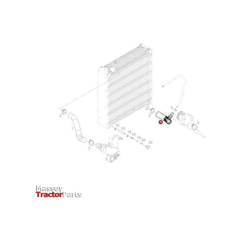 Fendt Suction Hose - G737200052020 | OEM | Fendt parts | Bottom-Fendt-Cooling Parts,Engine & Filters,Farming Parts,Radiator Hoses,Tractor Parts