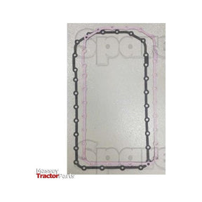 Image of two tractor gasket seals, one black and one pink, placed on a white surface. The logo "Massey Tractor Parts" is visible in the bottom left corner. These Sump Gaskets (4045), compatible with John Deere and other models, are listed as Sparex Part No.S.127936 from the brand Sparex.