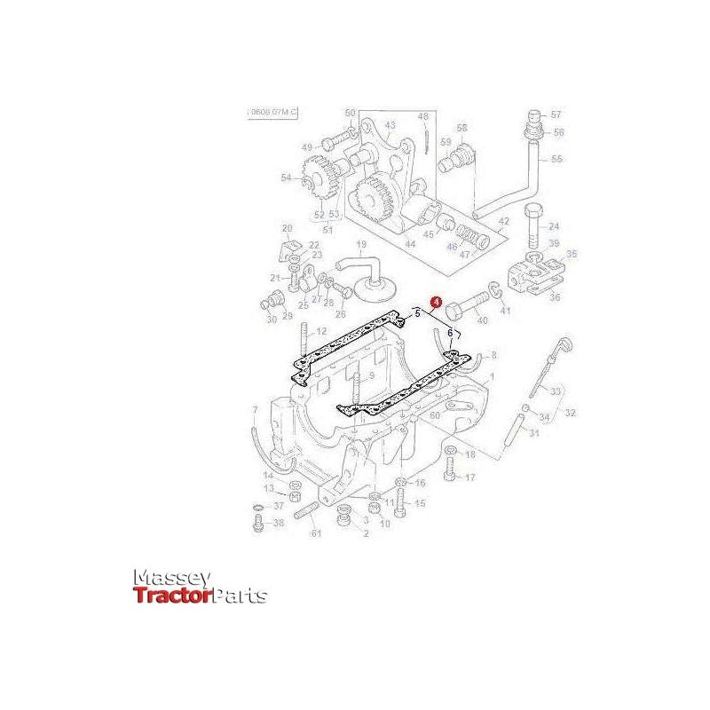 Massey Ferguson Sump Gasket - 4224249M91 | OEM | Massey Ferguson parts | Sump Gaskets-Massey Ferguson-Engine & Filters,Engine Parts,Farming Parts,Gaskets,Sump Gaskets,Tractor Parts