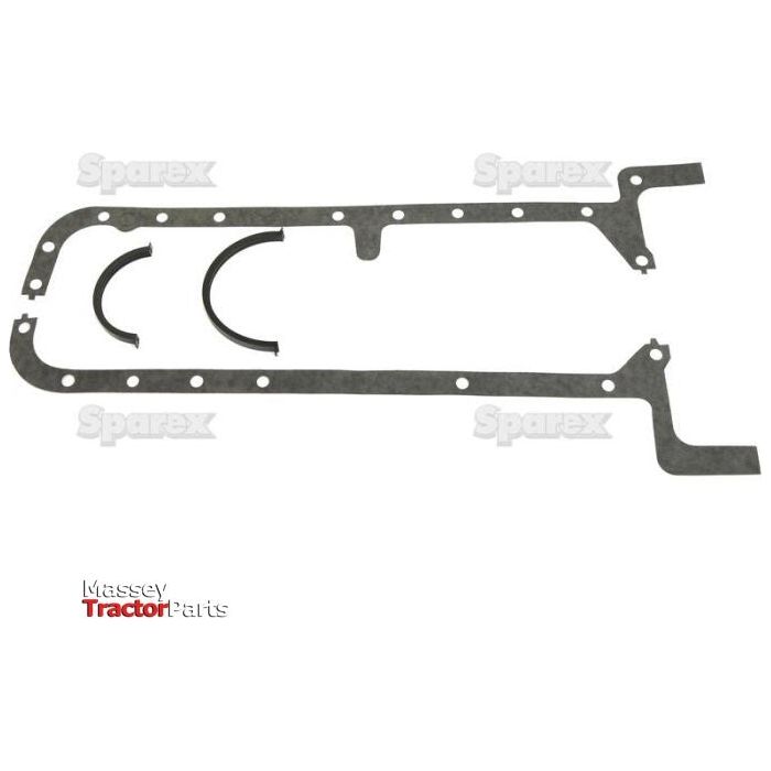 A Sparex set with a Ford engine gasket and a Sump Gasket - 4 Cyl. (8045.01, 8045.02, 8045.04, 8045.05, 8045.06, BSD333) | Sparex Part No.S.62114 displayed on a white background.
