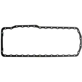 The Sparex Sump Gasket (Sparex Part No. S.67450) features a rectangular design with multiple uniformly spaced holes along its edges and is specifically designed for Ford engines with 6 cylinders, including models BSD666, BSD666T, BSD666TI, PowerStar 5, PowerStar 5.0T, PowerStar 6.6, PowerStar 7.5, and PowerStar 7.5T.
