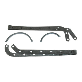 A product set consisting of black, perforated rubber or plastic strips and semi-circular pieces, likely parts for an installation, includes a Sump Gasket and components specifically for BSD666TI models. The Sump Gasket is a 6-cylinder type suitable for PowerStar 7.5T, BSD666TI, and 8065.05 models under the Sparex brand (Part No.S.62115).