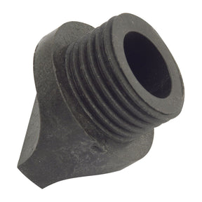A Sparex Sump Plug (Part No. S.70751), featuring a black, threaded metal fitting with a conical, grooved design, is ideal as an oil plug for Ford/New Holland machinery.