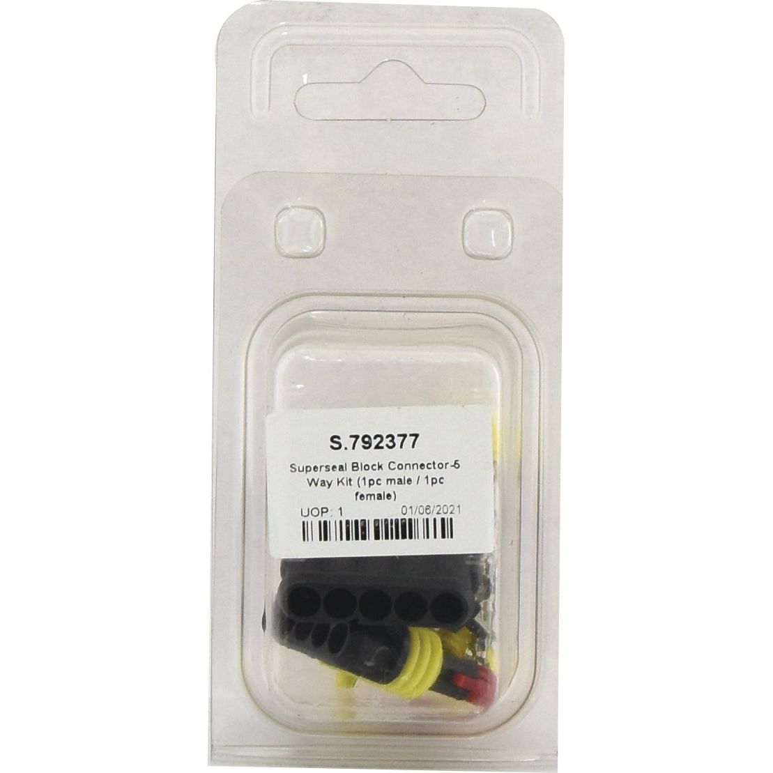 Superseal Block Connector-5 Way Kit (1pc male / 1pc female) Agripak
 - S.792377 - Massey Tractor Parts