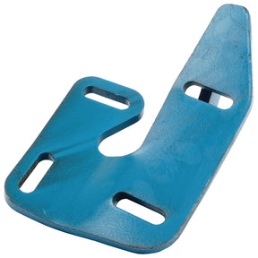 A blue Support Plate - RH (Lemken), L-shaped with three rectangular cutouts, compatible with Nuts and Bolts, available as Sparex Part No. S.127473.