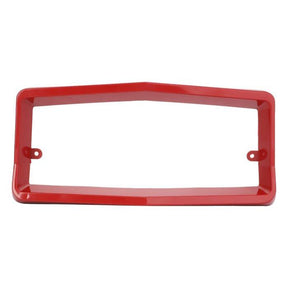 A product named "Massey Ferguson - Surround front Hood - 961541M91" by AGCO, is a red rectangular plastic frame with two mounting holes on the sides, compatible with Massey Ferguson 100 Series.