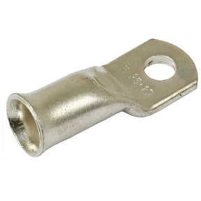 A Sparex Swage On Ring Terminal 95mm² x Ø13.5mm, featuring a cylindrical end, a flat tab with a 10.5mm eye for bolting, and an integrated cable ferrule for secure connections (Sparex Part No. S.79695).