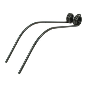 A pair of Swather/Tedder tines, 463mm in length and 82mm in width with an 8mm diameter, typically used as replacement parts for Deutz-Fahr equipment (06580259), available under the Sparex brand (Part No. S.78925).