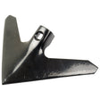 The Sweep 270x6mm, also known as Sparex Part No. S.22774, is a black garden hoe attachment featuring a triangular shape and a central hole with an Ø of 13mm. It is specifically designed to fit handles and is perfectly compatible with the Sparex and Farmet models 3000236.