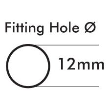 Diagram showing a Sparex Switch (Sparex Part No. S.14023) fitting hole with a diameter of 12mm.