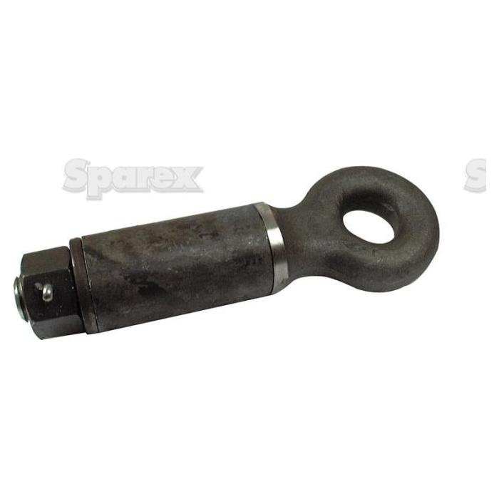 A metal rod with an Ø52mm eyelet on one end and a cylindrical threaded section on the other, labeled "Swivel Hitch 10 Tonnes - S.14826" by Sparex, designed for a maximum towing load of 10 tonnes.