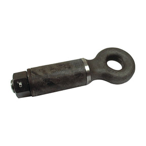 The Sparex Swivel Hitch 25 Tonnes (Sparex Part No. S.13247) is a metal towing eye bolt with a threaded end and a circular eyelet, designed to handle a maximum towing load of 25 tonnes.