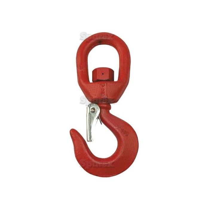 The Sparex Swivel Hook & Pawl 19mm Ø eye certified (Sparex Part No. S.11793) is designed for lifting and rigging applications, featuring a safety latch to ensure a safe working load for reliable performance.