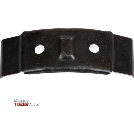 A metal mounting bracket with two holes, featuring the label "Sparex" in the bottom left corner, compatible with Case IH components, called the Synchronizer Spring Small (Sparex Part No. S.57017).