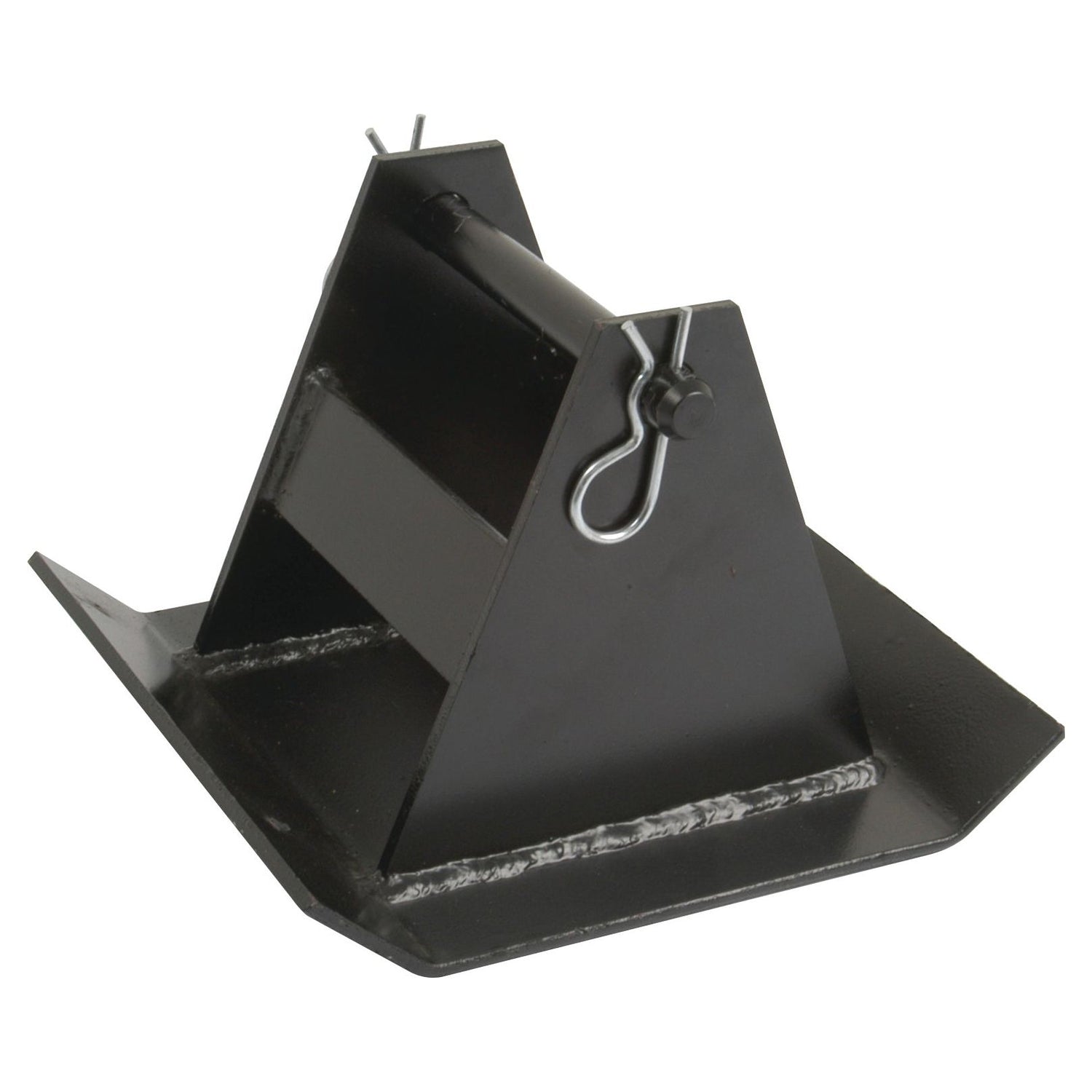 A Trailer Skid by Sparex (Part No.S.20899) features a black metal boat anchor with a triangular base and a securing pin, designed to fit seamlessly into your trailer skid.