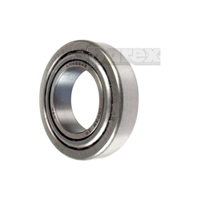 A single Sparex Taper Roller Bearing (15123/15245) - S.2967 in gray metal, featuring visible inner and outer rings, displayed against a white background. Suitable for a variety of industrial applications.