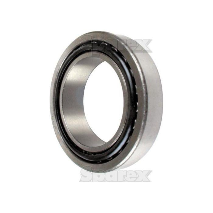 Close-up view of the Sparex Taper Roller Bearing (32307) - S.18263 with inner and outer rings, featuring the brand name "Sparex" and fitting perfectly for Massey Ferguson machinery.