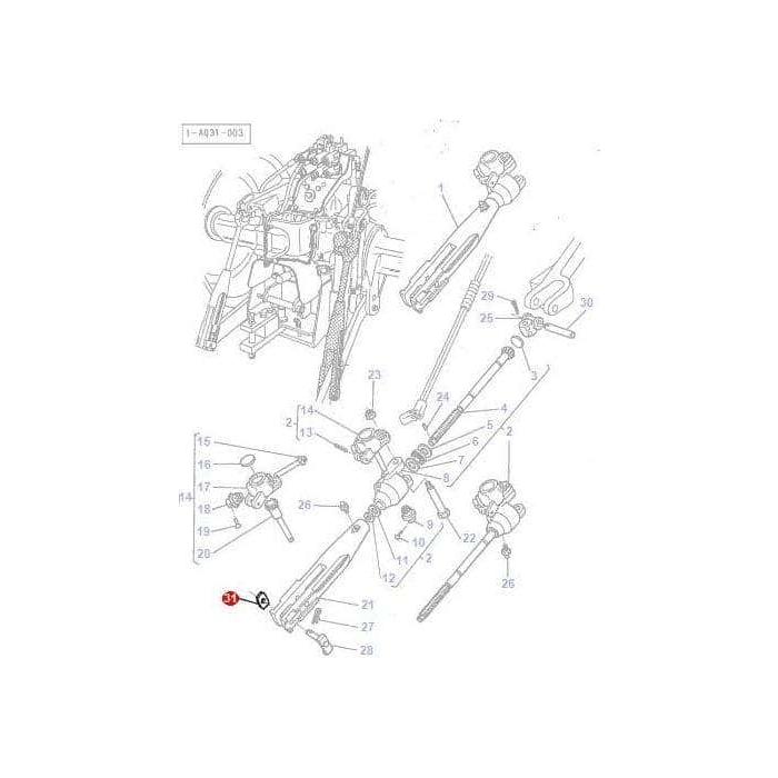 Massey Ferguson Tappet Plate - 3616235M3 | OEM | Massey Ferguson parts | Linkage-Massey Ferguson-Farming Parts,Levelling Boxes & Components,Linkage,PTO & Linkage,Replacement Components,Tractor Parts