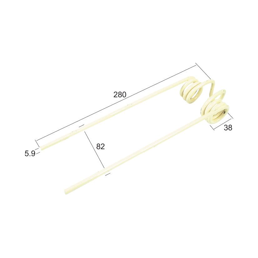 Tedder haytine - - -  Length:280mm, Width:82mm,⌀5.9mm - Replacement for Case IH
 - S.78942 - Massey Tractor Parts