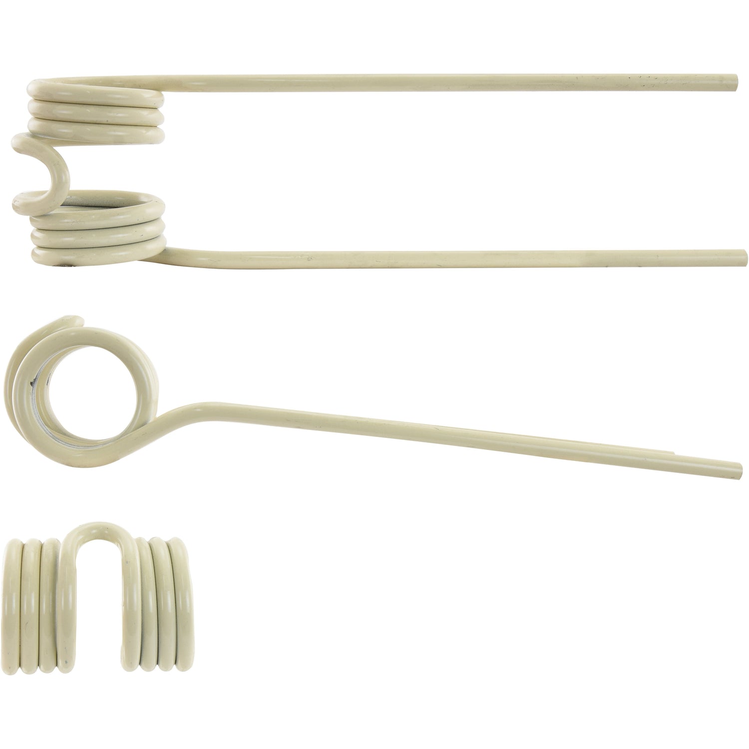 Three views of the Sparex Tedder Haytine (Right Hand & Left Hand) are displayed. The upper view shows a side profile, the middle view presents an angled top view, and the lower view offers a front view. This haytine has a length of 380mm, width of 100mm, and diameter of 9.5mm, serving as a replacement for Pottinger part number 436145 with Sparex Part No.S.38404.