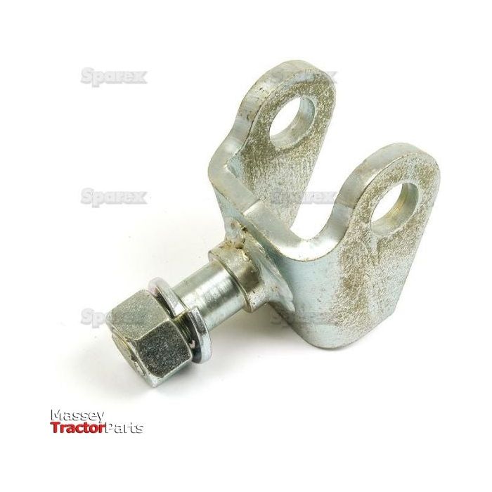 A Sparex Stabiliser Arm Pin (Ø19mm, 42mm length, Part No. S.15478) accompanied by a 3/4 thread type bolt with the text "Massey Tractor Parts" in the lower left corner.