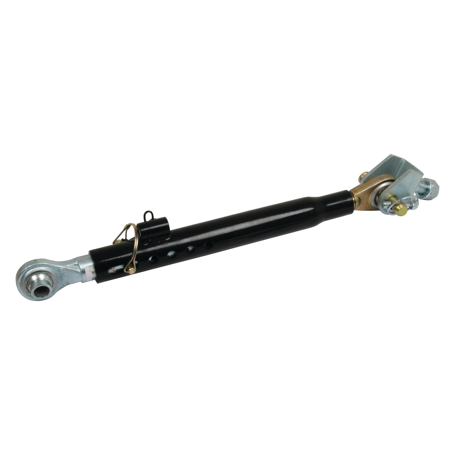 A Sparex telescopic bar hole stabiliser in black, featuring metallic joints and an adjustment pin.