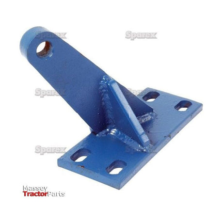 A blue metal Stabiliser Bracket, Sparex Part No. S.66508, from the brand Sparex, featuring a circular hole at one end and four bolt holes on the rectangular base, typically used in tractor parts for Ford New Holland models.