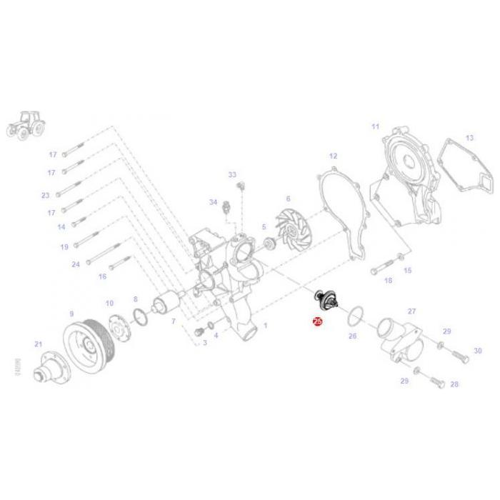 Thermostat - F824200050060 - Massey Tractor Parts