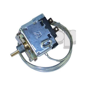 The Sparex Thermostatic Switch (Sparex Part No. S.106625) is a metallic rotary switch equipped with a coiled wire and features a 36" capillary length, commonly used in temperature control devices.