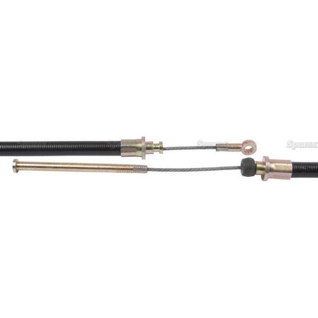 Close-up of a mechanical cable assembly, likely from a Fiat, with metal fittings and connectors. This assembly consists of a cable, threaded rods, and protective housing—resembling the Sparex Throttle Cable (Part No. S.62269) with a length of 1817mm and an outer cable length of 1619mm.