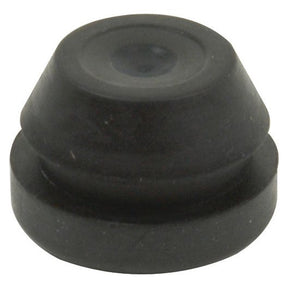 A Throttle Rod Grommet (Sparex Part No.S.61993) from Sparex, featuring a black cylindrical rubber design with a sloped top, used for throttle rod adjustments.