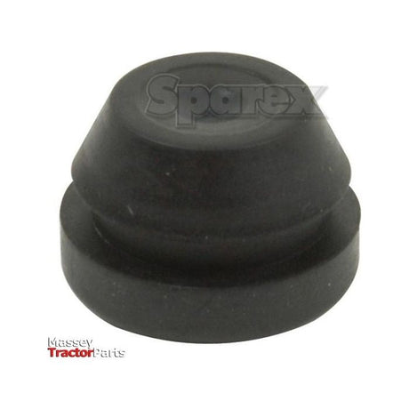 Throttle Rod Grommet, listed under Sparex part number S.61993. Black, cylindrical shape with a flat top, suitable for Massey Ferguson tractors and similar to those used in Ford/New Holland throttle rod assemblies.