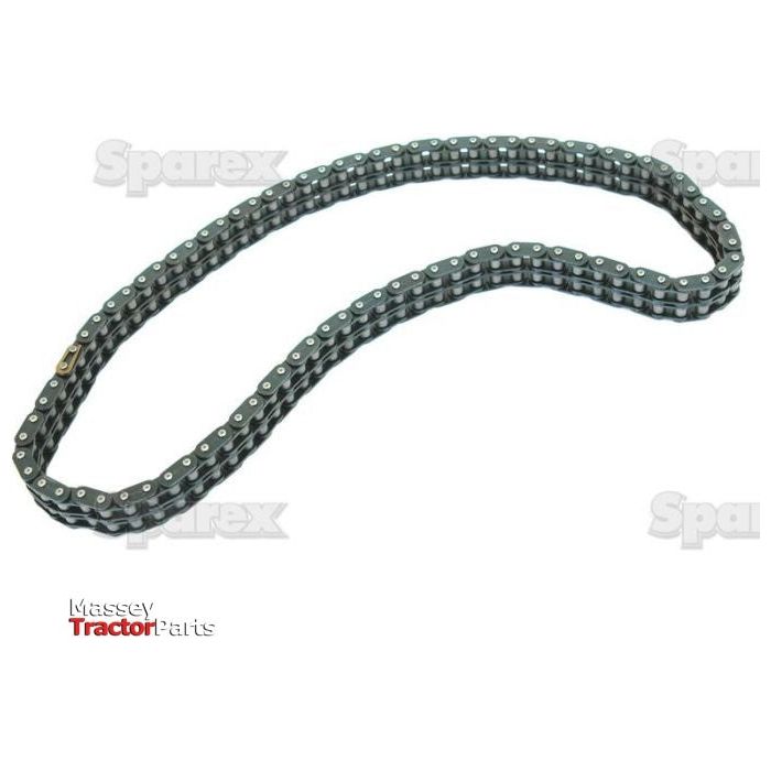 A continuous metal roller chain with evenly spaced links, used in machinery, set against a plain white background. The "Sparex" logo is prominently displayed in the bottom-left corner. Ideal for Massey Ferguson and Sparex equipment, this product is known as the Timing Chain | Sparex Part No.S.41616.