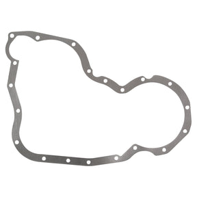 A Sparex Timing Cover Gasket - 4 Cyl. (A4.236, A4.248, AT4.236, 1004.4T) with multiple holes around its edge, shaped irregularly to fit a specific Massey Ferguson engine component (Sparex Part No.S.42561).