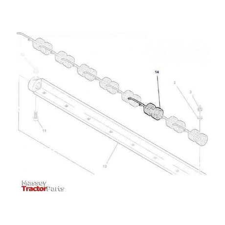 Tine - 700716132-Massey Ferguson-Baler,Cultivation,Farming Parts,Harvesting & Cutting,Hay Rake,Loader,Machinery,Machinery Parts,On Sale,Pick Up,Tillage,Tines,Tractor Parts