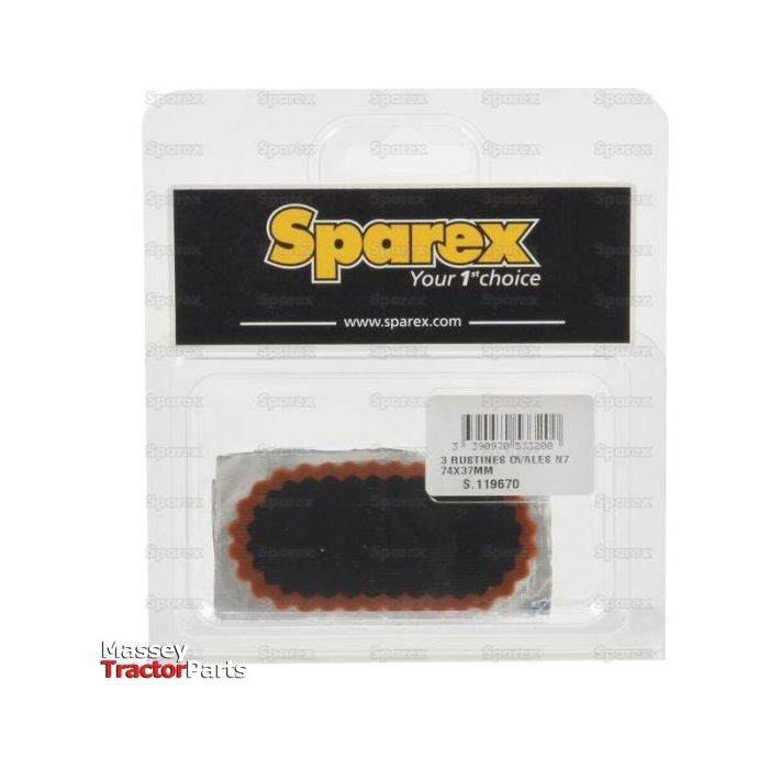 Oval repair patches (no. 7) 74x37mm x 3pcs. agripak
 - S.119670 - Farming Parts