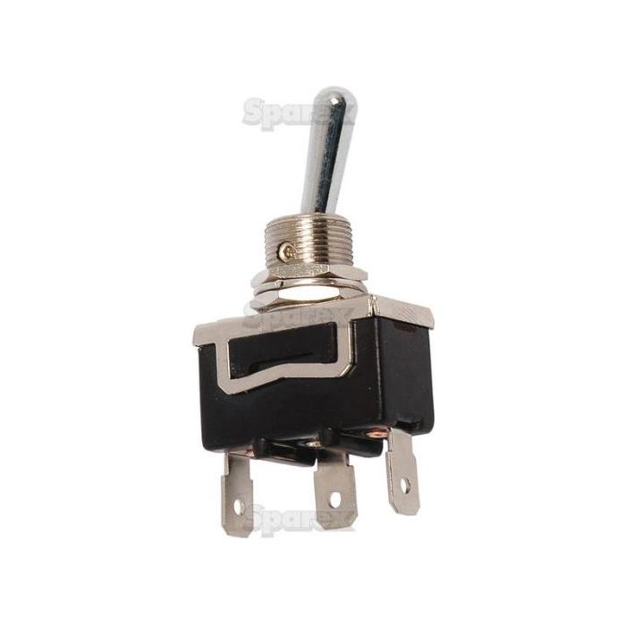The Sparex Toggle Switch, On/Off/On (Part No. S.20985) features a metal toggle with a black base and three metal prongs for electrical connections.