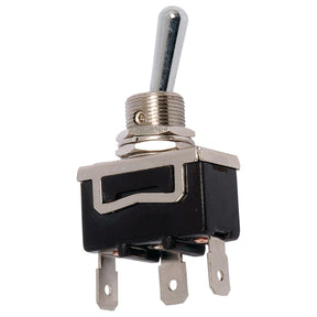 Sparex Part No. S.20985 is a metal toggle switch with a black base, three prongs, and an On/Off/On function.