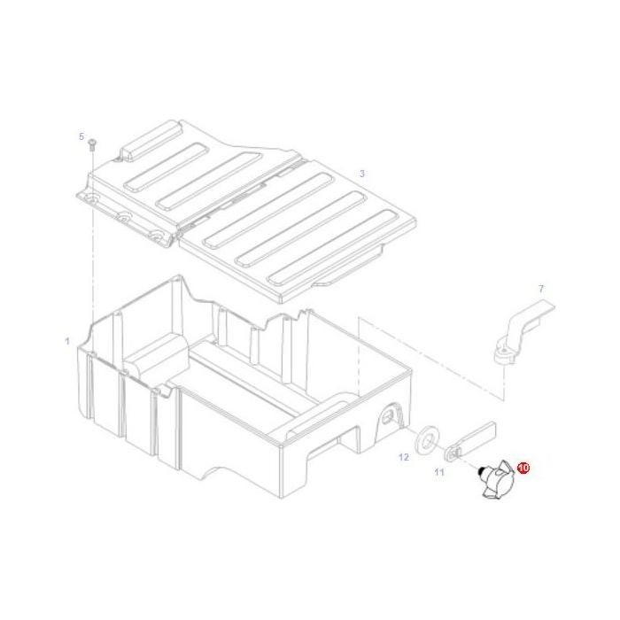 Tool Box Catch - F411501041010 - Massey Tractor Parts