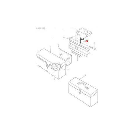 Massey Ferguson Tool Box Retainer - 3580564M1 | OEM | Massey Ferguson parts | Tool Boxes-Massey Ferguson-Cabin & Body Panels,Farming Parts,Tool Boxes,Tractor Body,Tractor Parts