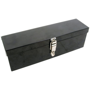 The Sparex Tool Box (Part No. S.75928) in black features a durable front latch, providing secure storage for your tools.